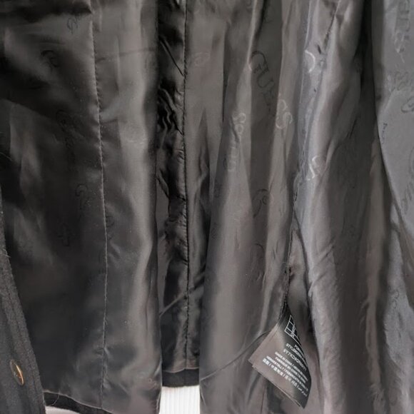 GUESS Black Wool Peacoat - Picture 5 of 5